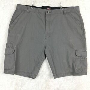 Dickies Mens Cargo Shorts Utility Gray Canvas Flap Pockets Outdoor Workwear‎ 44